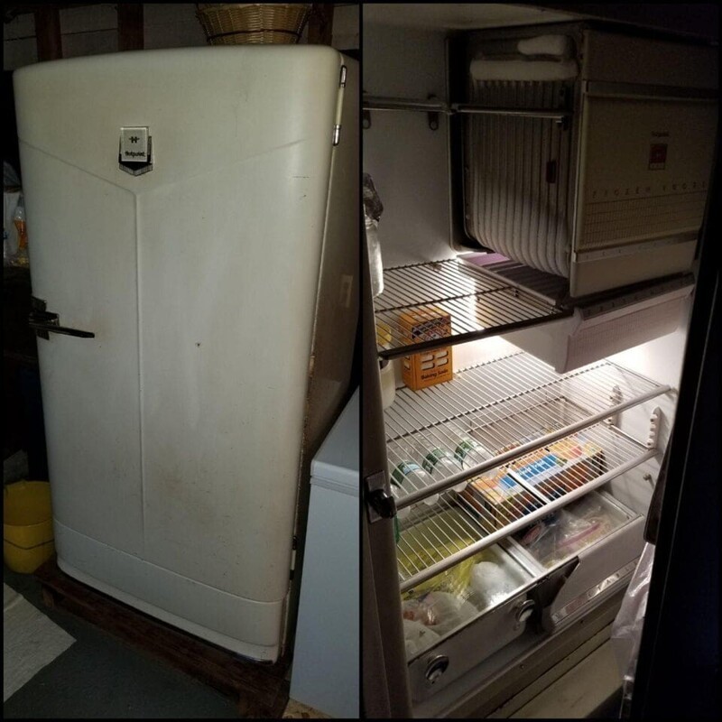 «Сегодня видел старый холодильник Hotpoint 1948 года, который до сих пор полностью исправен»