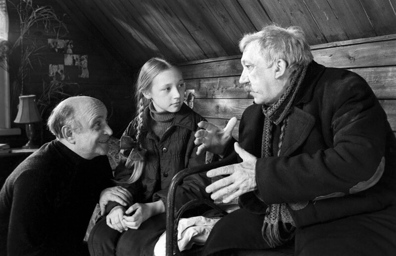 Ролан Быков, Кристина Орбакайте и Юрий Никулин во время съёмок фильма «Чучело», 1982 год