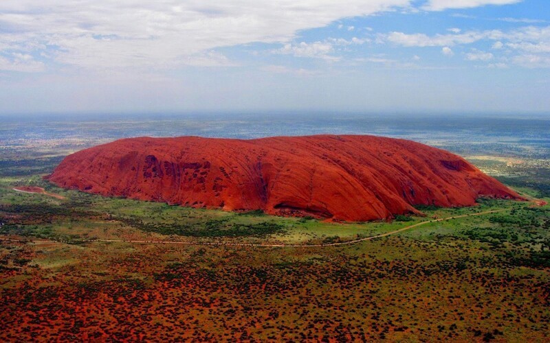 Красная гора, природа Австралии, гора Улуру, Айерс рок