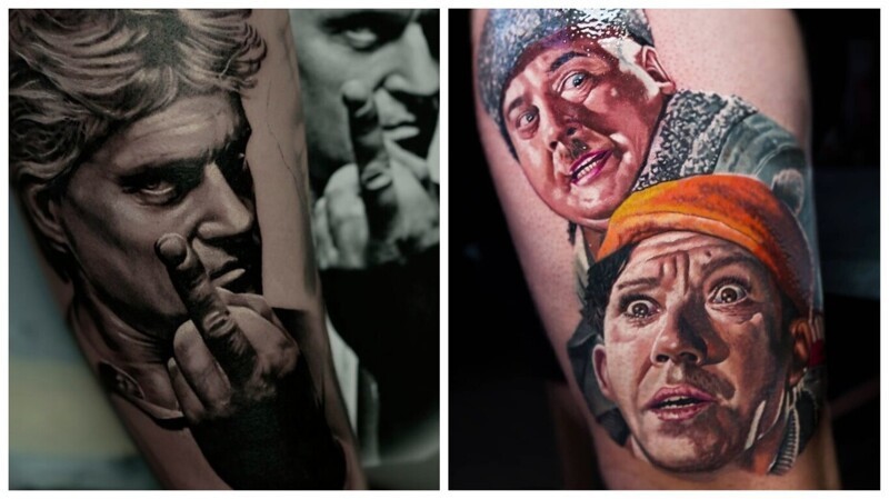 Гиперреалистичные портретные татуировки от Олега Шепеленко