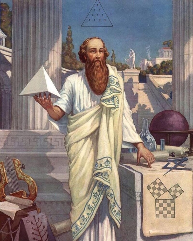Портрет Пифагора рисунок