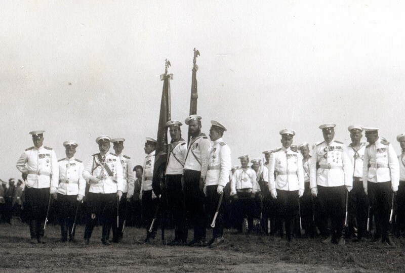 Рота Гвардейского экипажа на Бородинском поле 25.08.1912 г.