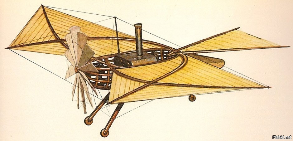 Проект самолета с паровым двигателем кто изобрел в россии