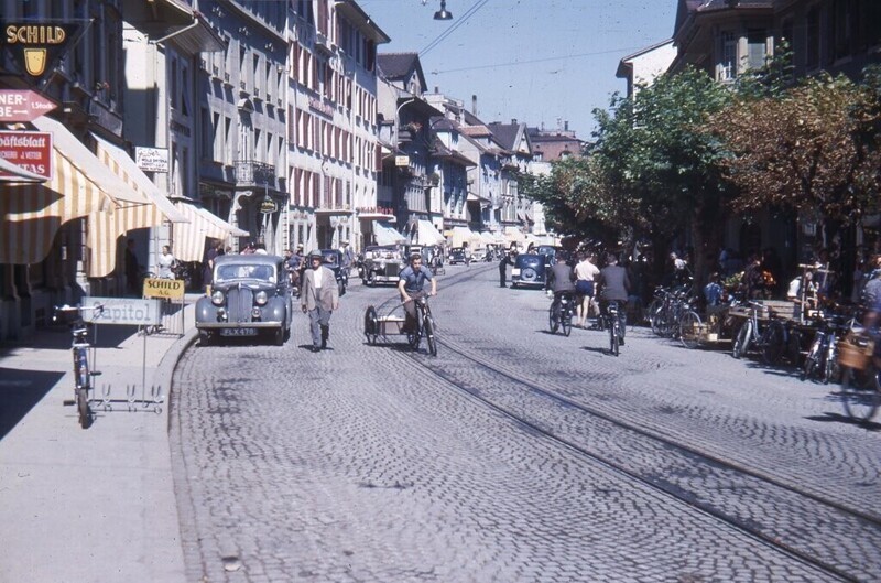 Были в Европе местечки, которые Вторая мировая обошла стороной. Швейцария, город Тун в 1947 г.