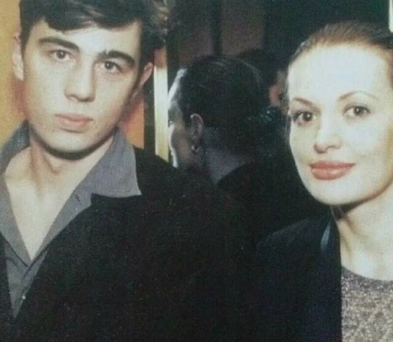 Сергей Бодров со своей женой Светланой Бодровой, конец 90-х.