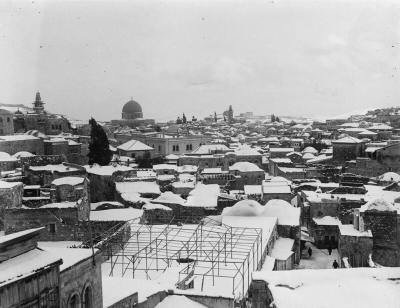 Иерусалим в снежных завалах: редкие фото 1921 года