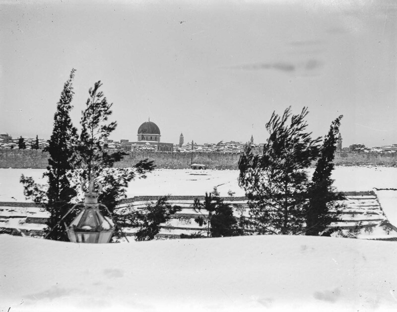 Иерусалим в снежных завалах: редкие фото 1921 года