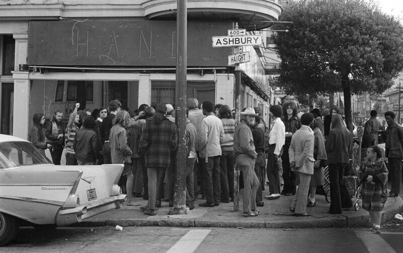 22 октября 1970 года. Митинг протеста на углу улиц Хейт и Эшбери в Сан-Франциско. Фото Clem Albers.