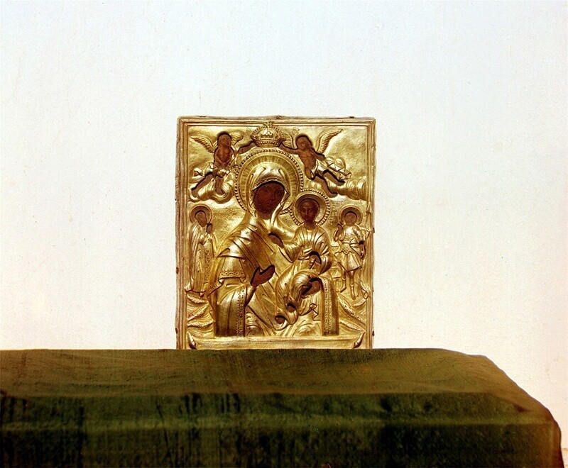 Икона Смоленской Божьей Матери, принадлежавшая Багратиону. Бородино, 1911