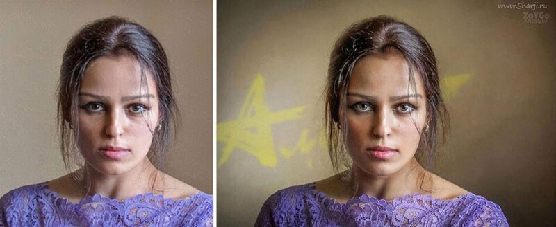 Фотографии до и после обработки в фотошопе