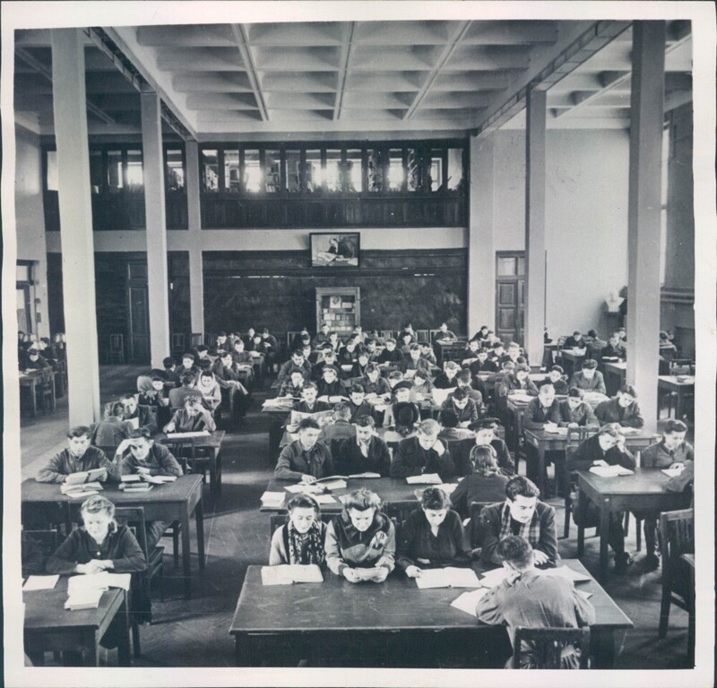 Минск. 1948. Читальный зал Ленинской библиотеки