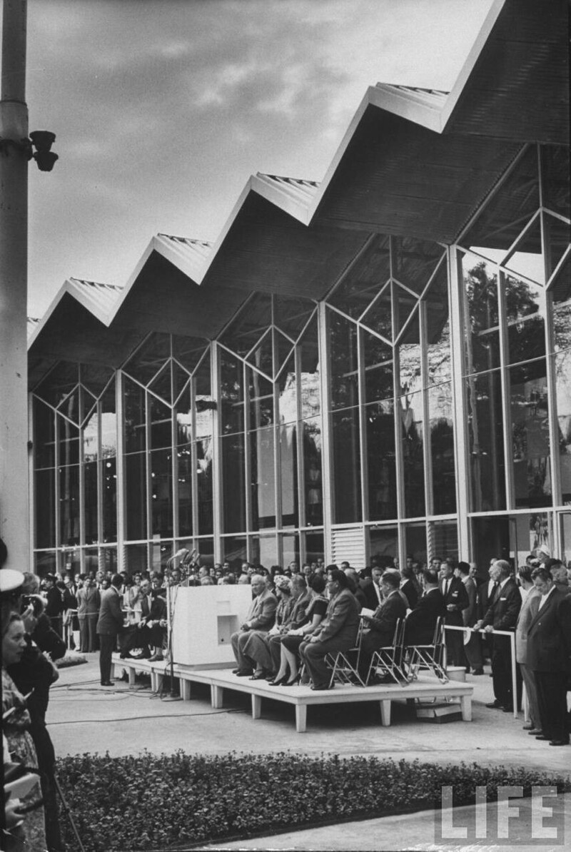 Председатель Совета Министров СССР Н. С. Хрущев на открытии американской Национальной Выставки.