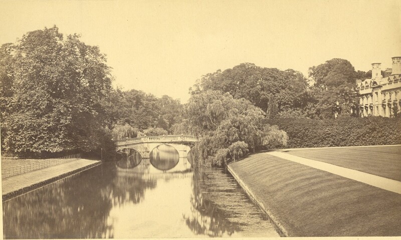 Вид на Клэр-колледж с реки, Кембридж, ок. 1860