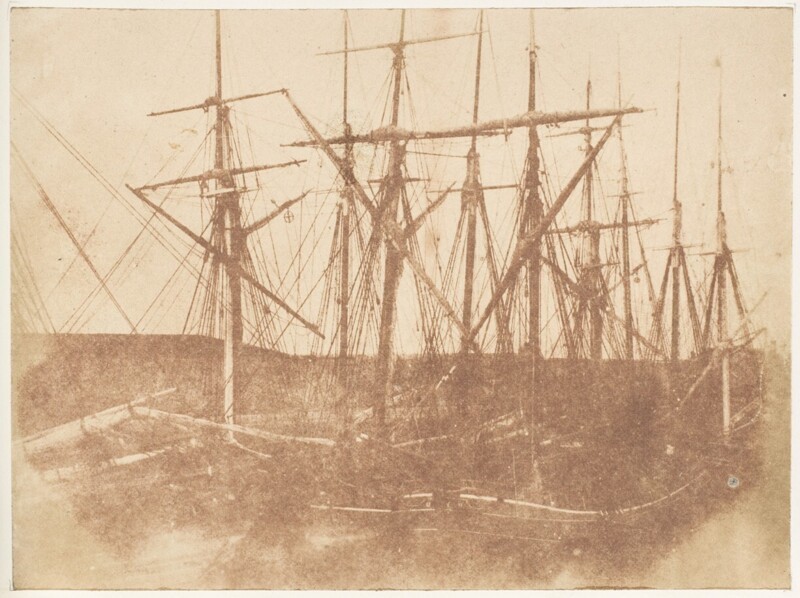 Сент-Эндрюс.Корабли в гавани. 1843