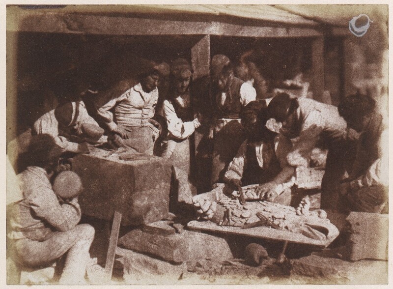 Каменщики за работой. 1844