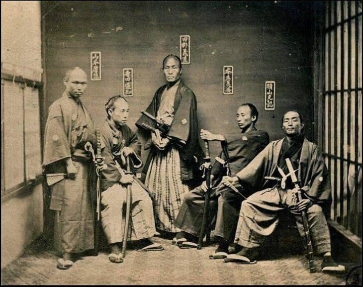 Отряд самураев, конец 1800-х годов