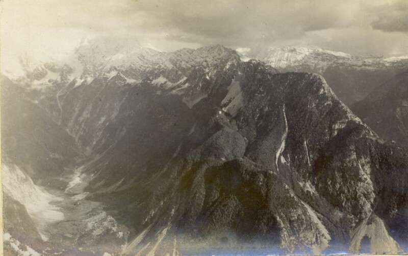 Наши позиции в Альпах по положению на зиму 1916-17
