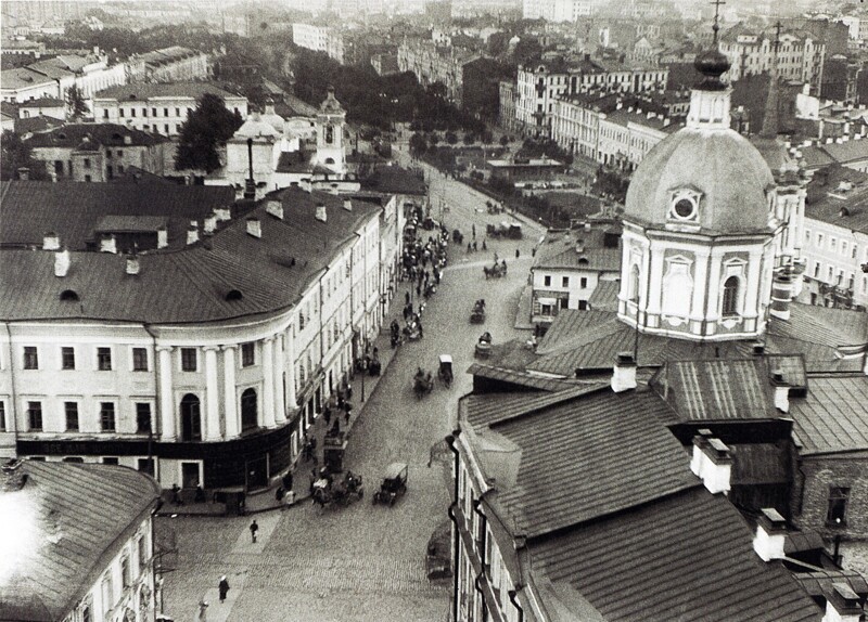 Бульварное кольцо. Вид в сторону Пречистенского бульвара. 1926 г.