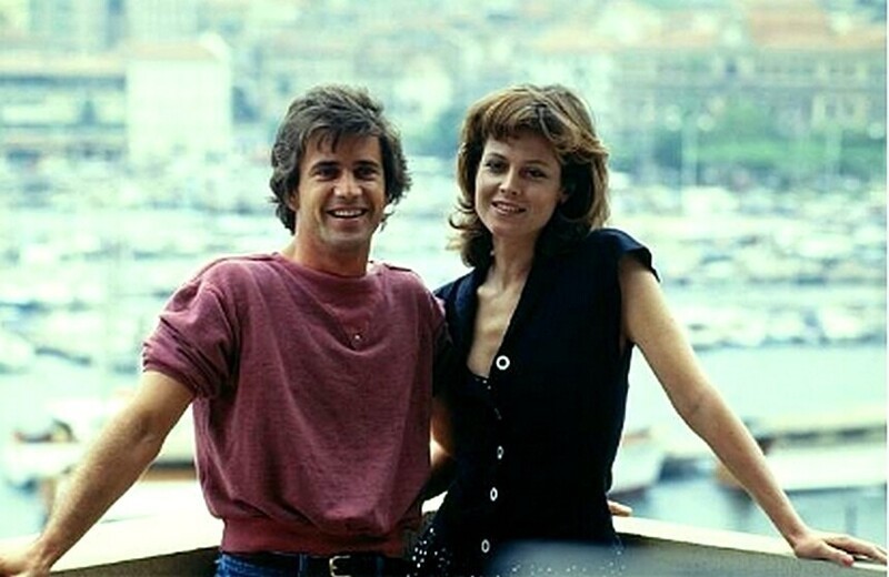 Мел Гибсон с  Сигурни Уивер на Каннском кинофестивале. 14 мая 1983 г.
