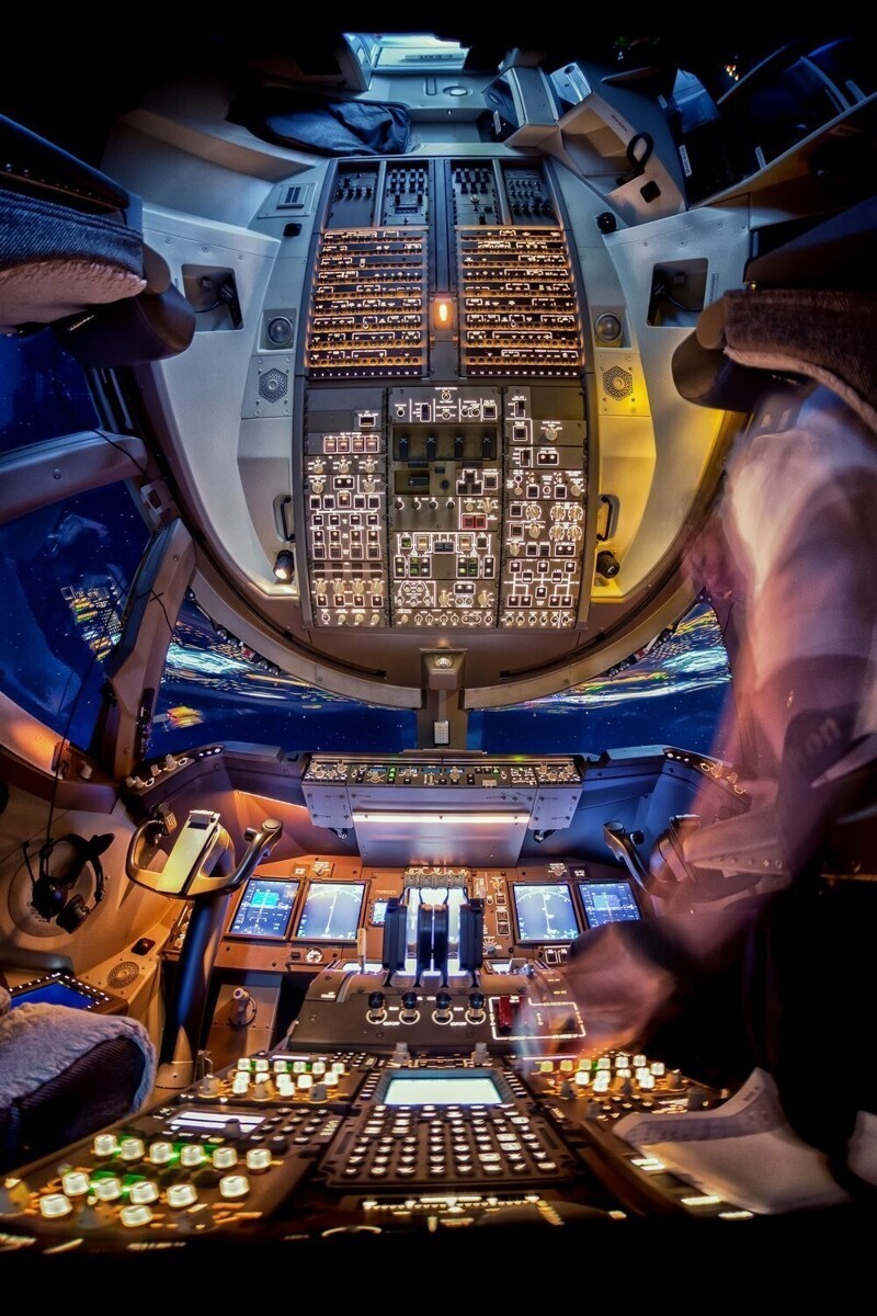 Вид из кабины пилотов