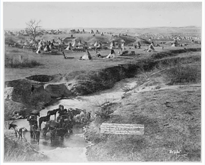 Военный лагерь индейцев. Восстание в "Пайн Ридж", 1891