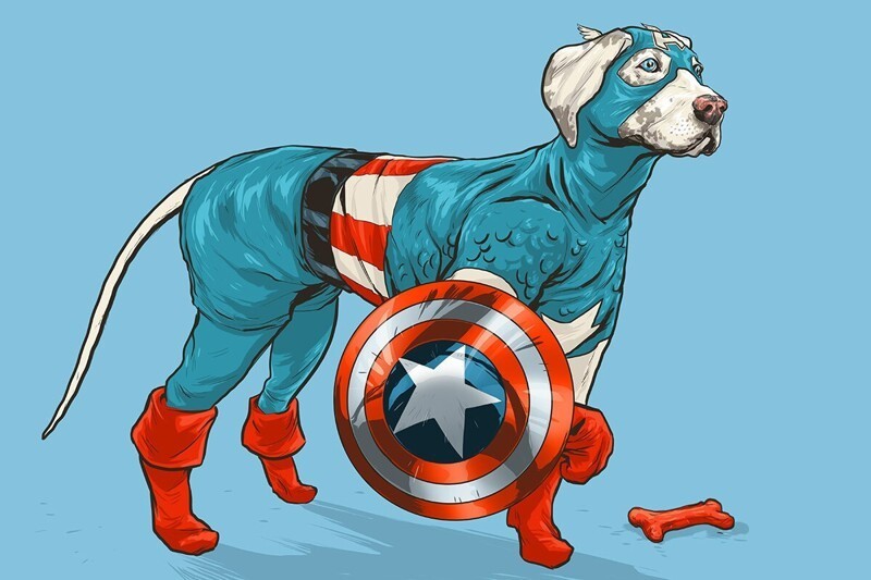 Если бы вселенная Marvel состояла из собак