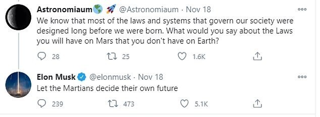 Илон Маск рассказал о том, как будут жить колонисты на Марсе