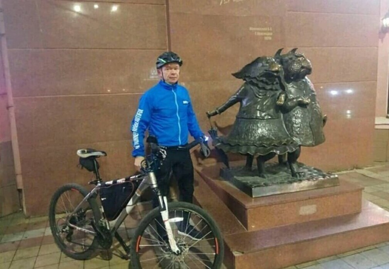 Краснодарский велосипедист проложил маршрут в виде "писающегося" человека