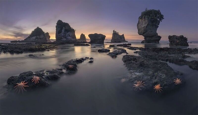 Пляж Мотукики, Западное побережье, Новая Зеландия. Фото: Сергей Алещенко