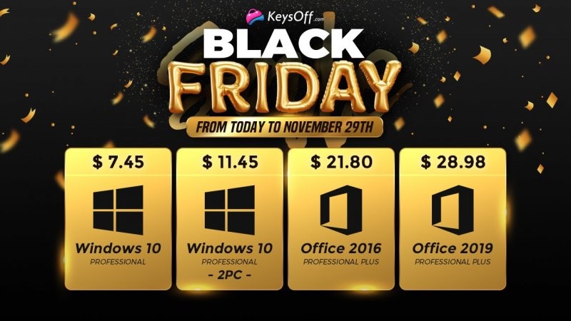 Лучшие предложения к Чёрной пятнице: Windows 10 Pro всего за $7.45 и не только