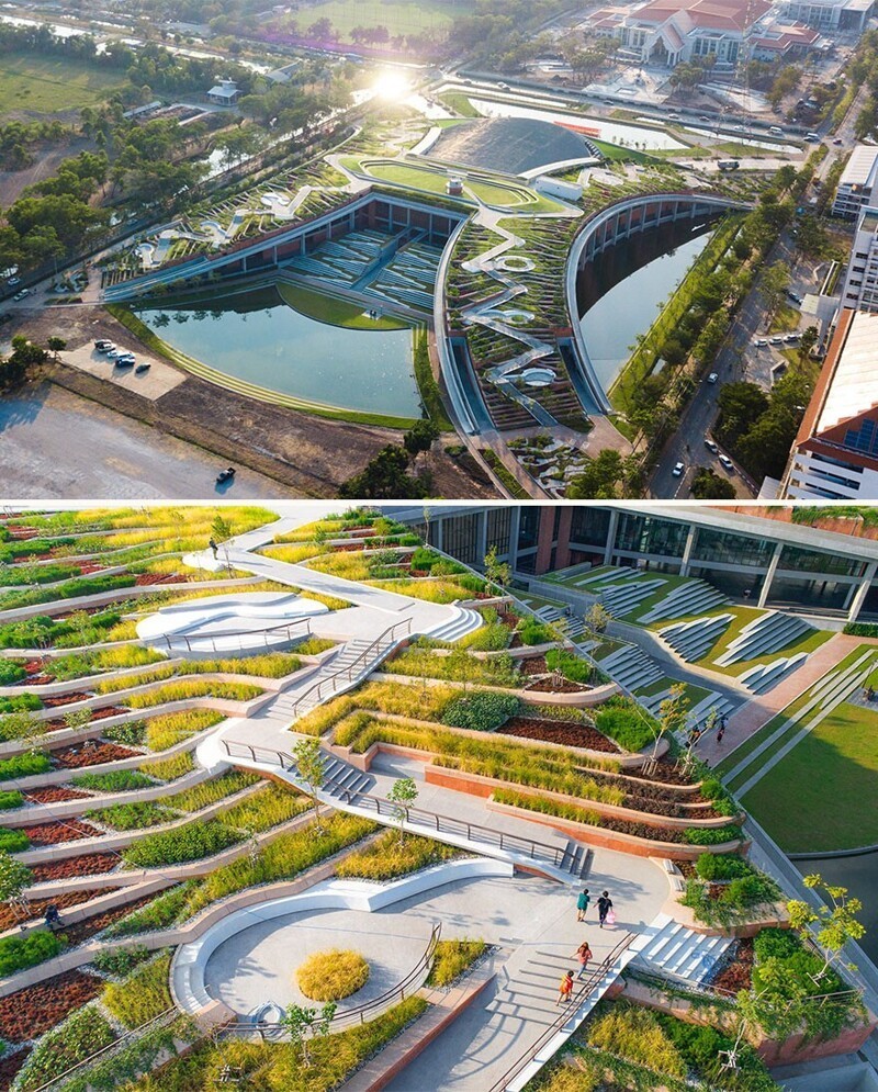 Городская ферма на крыше, Бангкок - Лучший ландшафтный дизайн