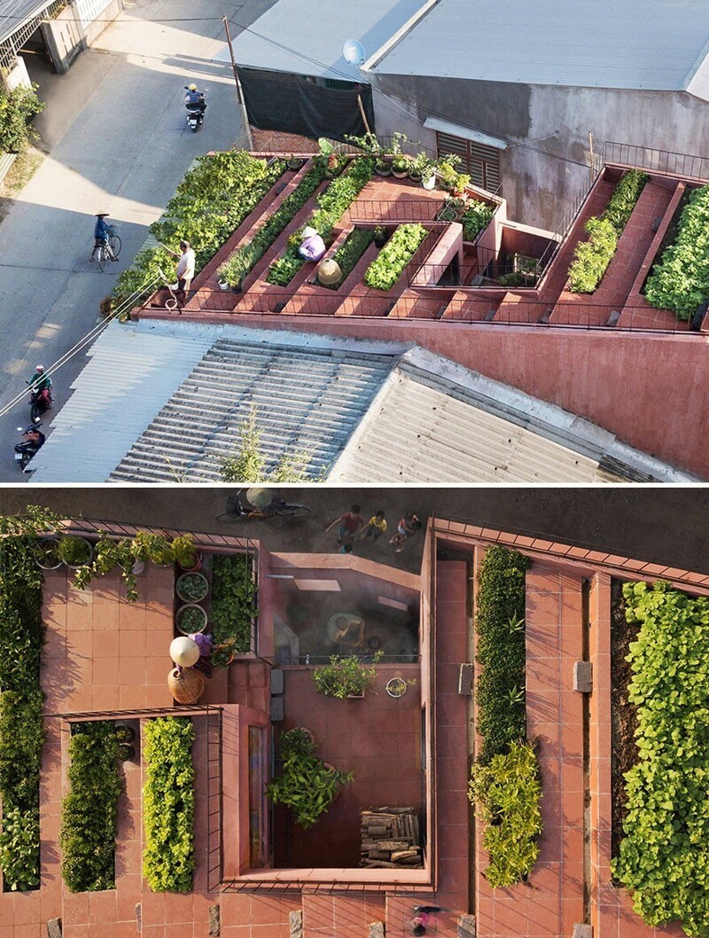 "Красная крыша, зеленая крыша", Куанг Нгай, Вьетнам - Зеленый проект года