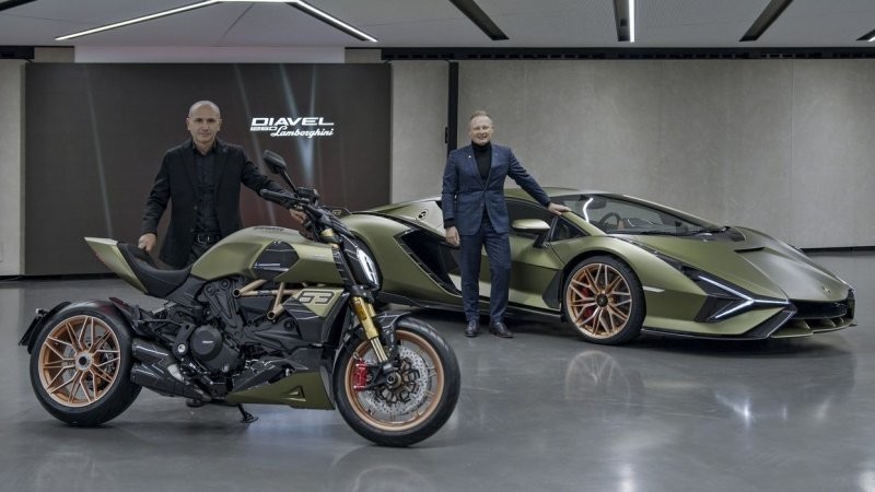 Ducati и Lamborghini представили байк ограниченной серии, вдохновленный гибридным суперкаром Sian