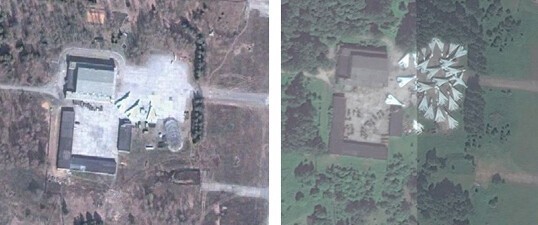 Спутниковые снимки за 2010 и 2011 год