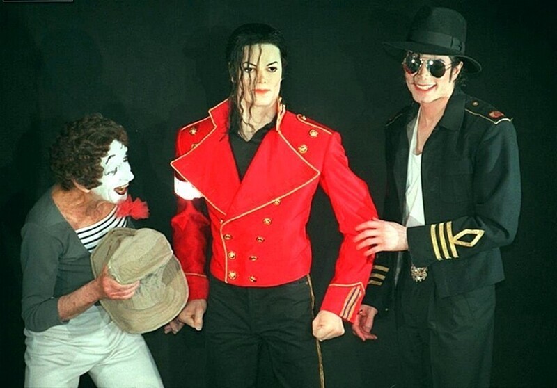 Майкл Джексон и Марсель Марсо, Париж, музей Гревен, 19 апреля 1997 года