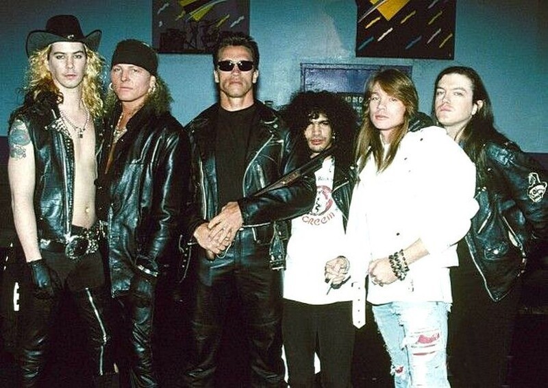 Арнольд Шварценеггер и группа «Guns N'Roses», 1991 год, США