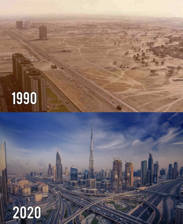 Дубай, ОАЭ, 1990 и 2020
