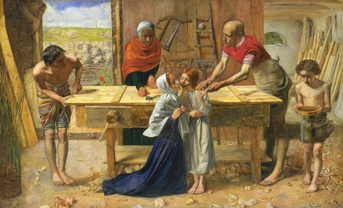 Джон Эверетт Милле – «Христос в доме своих родителей», 1850