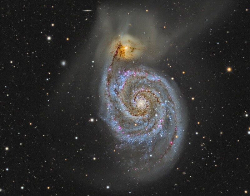 Коллективный снимок галактики М51