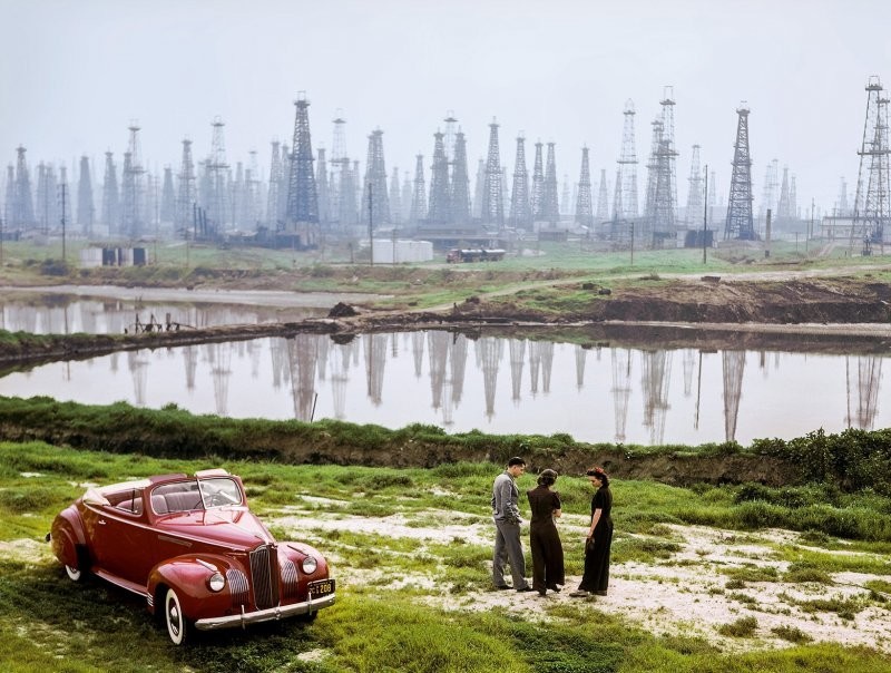 Нефтепромыслы в Калифорнии, фотограф Anthony Stewart, 1940: