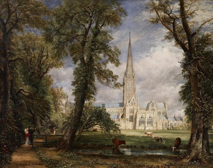 Джон Констебл – «Вид на собор Солсбери из сада епископа», 1826