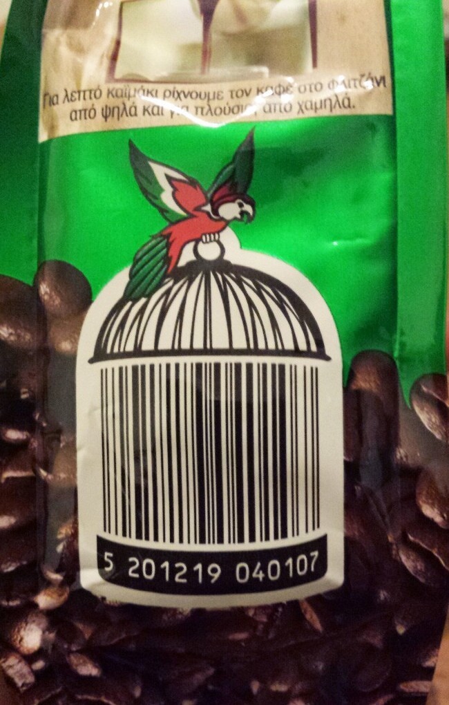 Кофе марки "Papagalos" ("Попугай")