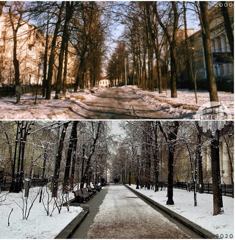 Москва в сравнительных фото
