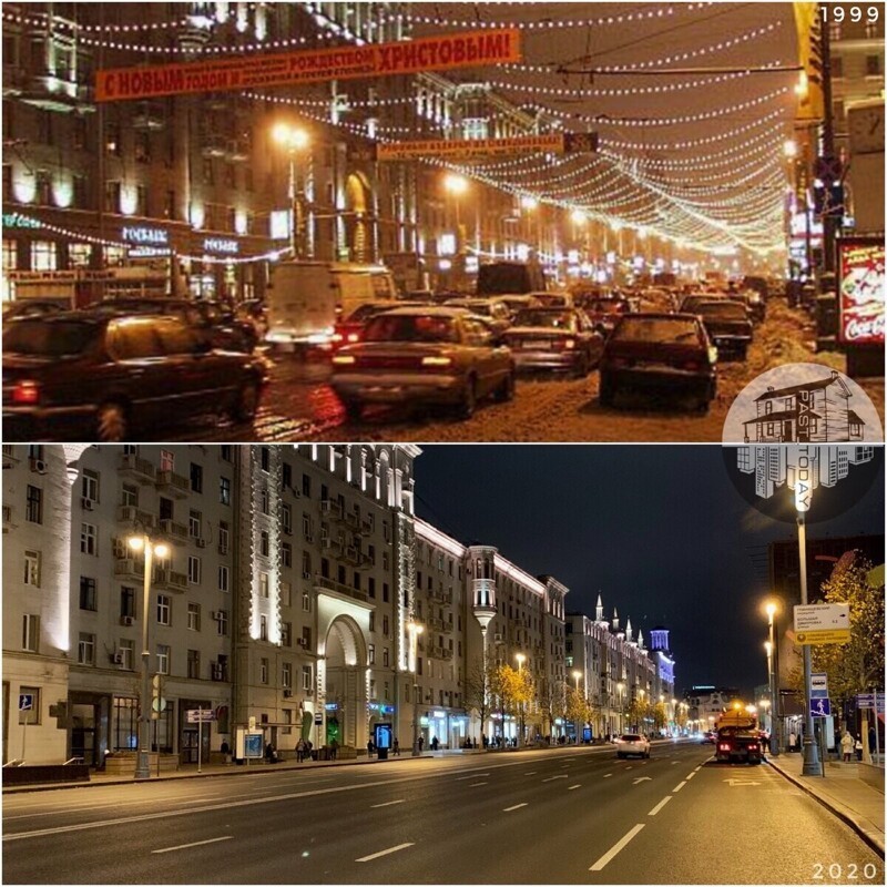 Москва в сравнительных фото
