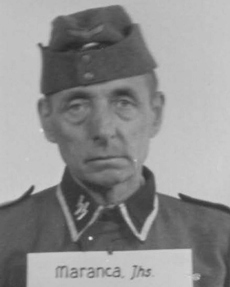 Йоханнес Маранка, ветеран I Мировой войны, бывший лудильщик и кровельщик. Добровольно пришел служить в СС в 1944-м, получил звание шарфюрера