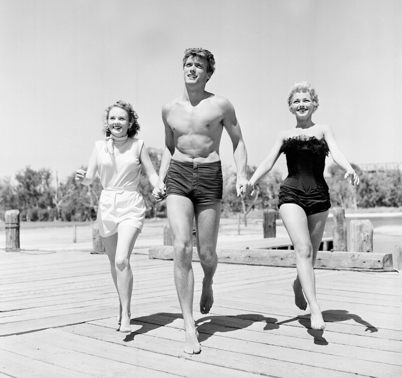 Клинт Иствуд с актрисами Олив Стерджесс и Дэнни Крейн. Сан-Франциско (1954)