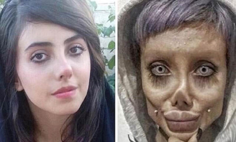 Иранскую "Анджелину-зомби" освободили из тюрьмы