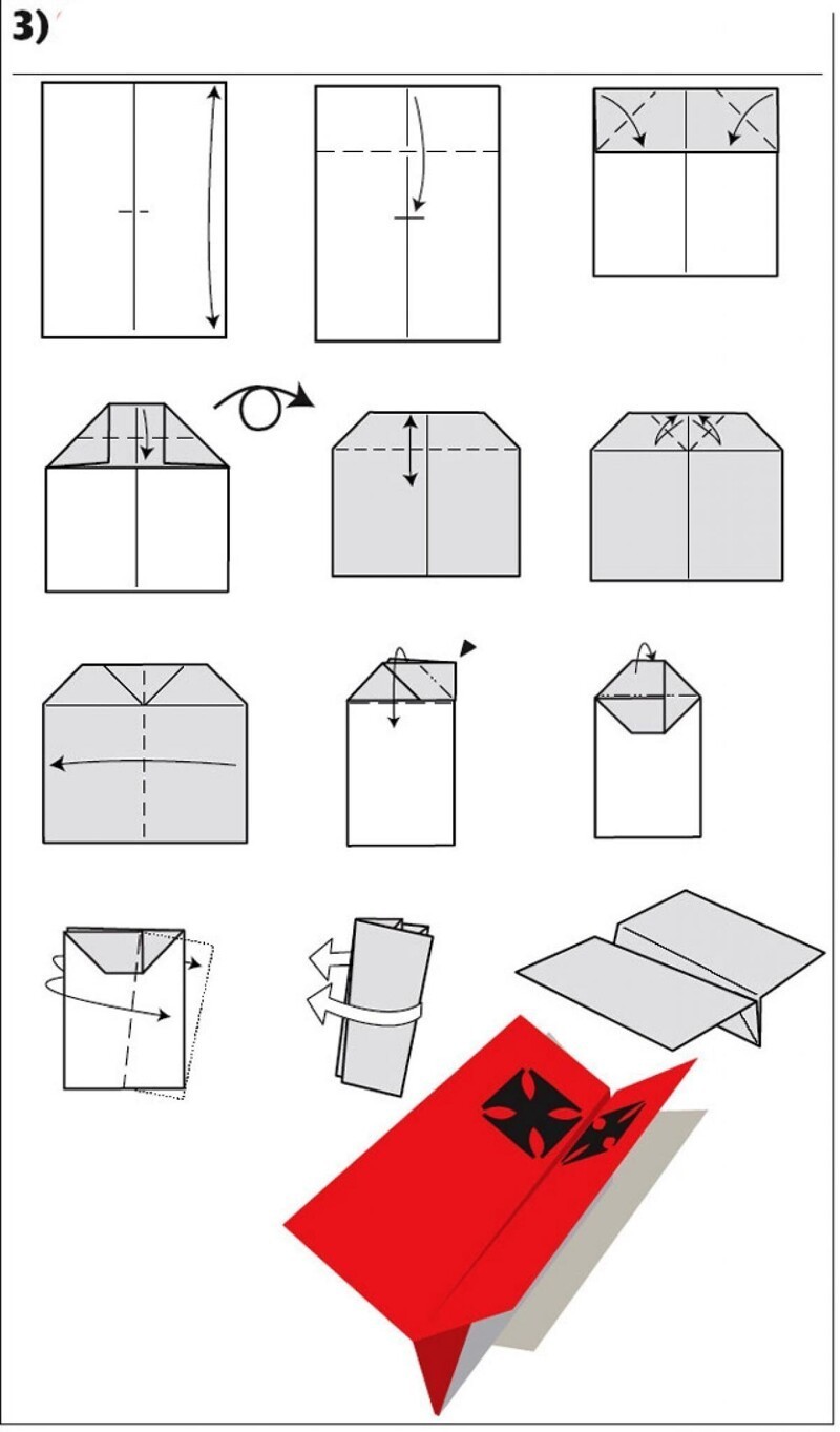 Бумажный самолет оригами - 40 фото