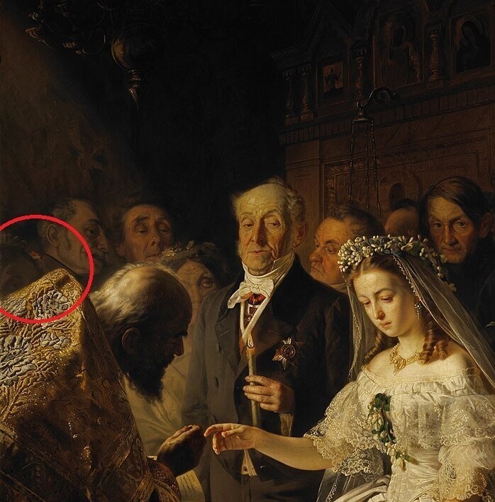 Два призрака на картине Пукирева Неравный брак.