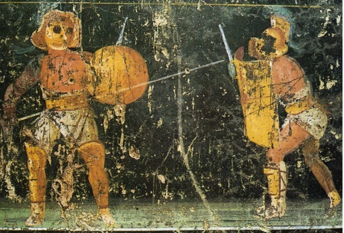 Прискус против Веруса - самый известный бой гладиаторов в истории